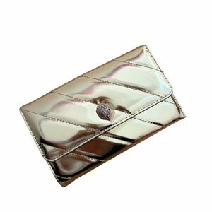 Kurt Geiger Metallic Gold Quilted Clutch/crossbody bag